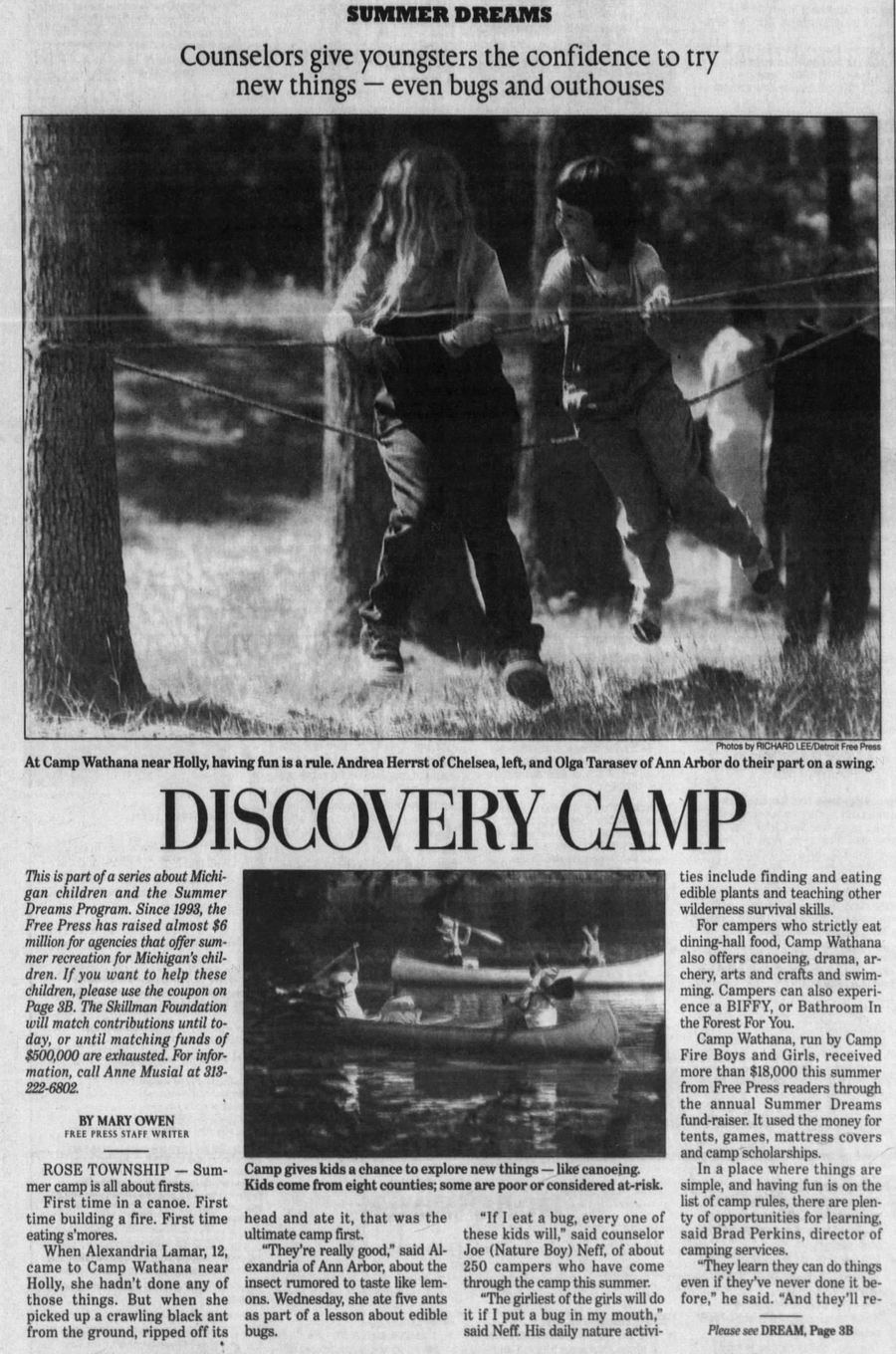 Camp Wathana - Aug 01 2000 Article (newer photo)